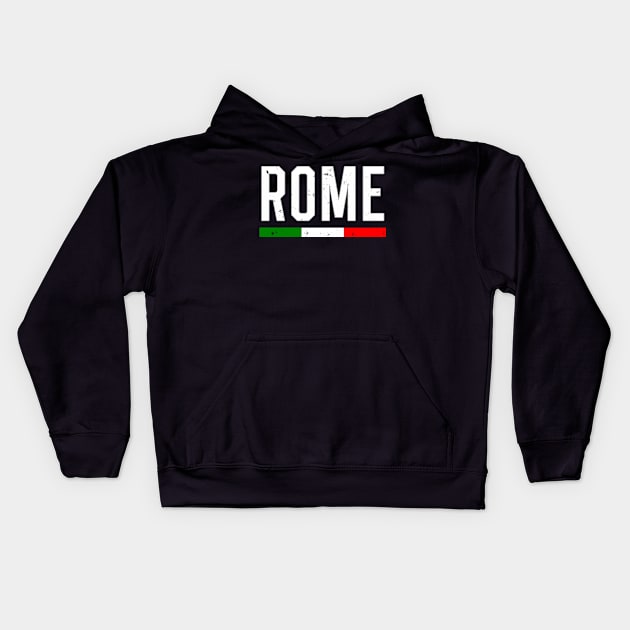 Italian Flag Rome Novelty Gifts Kids Hoodie by B89ow